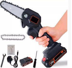 Mini Motosierra Portátil 24V con Batería Recargable