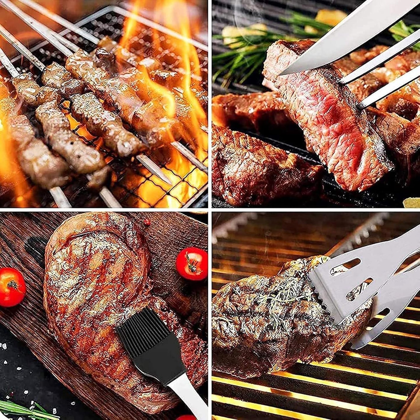 "Kit Completo de Parrilla en Acero Inoxidable"
