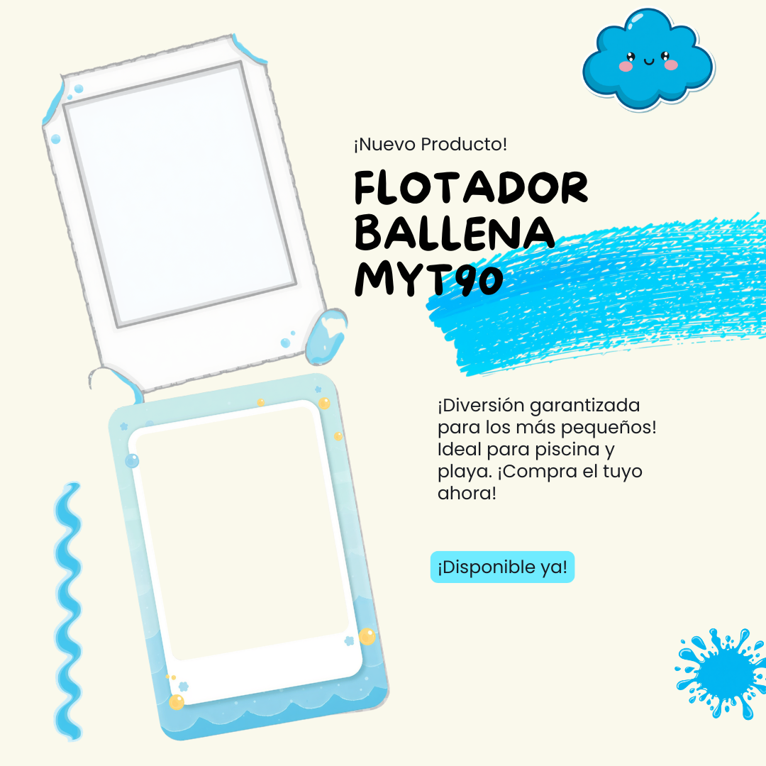 Flotador Ballena Myt90 con Techo Protector