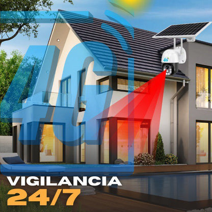 Cámara Seguridad PTZ 4G Solar: Vigilancia Total Sin Wi-Fi