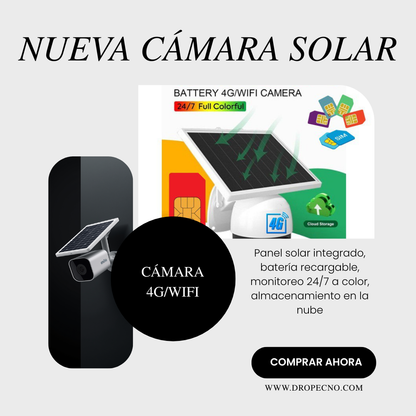 Cámara Seguridad PTZ 4G Solar: Vigilancia Total Sin Wi-Fi