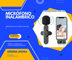 Micrófono Inalámbrico Profesional Plug & Play para Celular