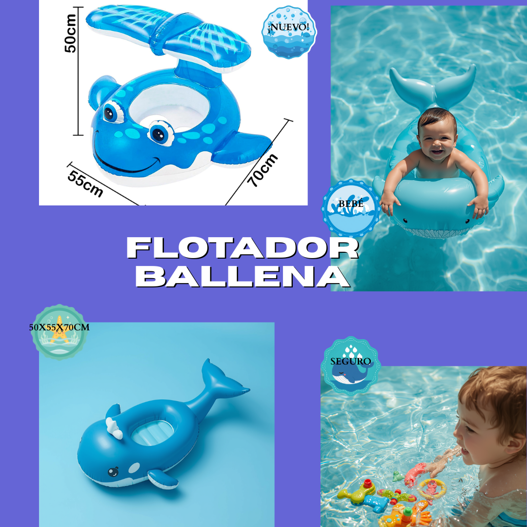 Flotador Ballena Myt90 con Techo Protector