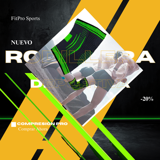Rodillera Deportiva de Compresión 3D - Verde Pro