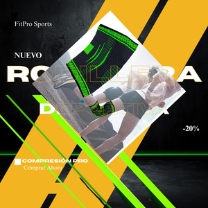 Rodillera Deportiva de Compresión 3D - Verde Pro