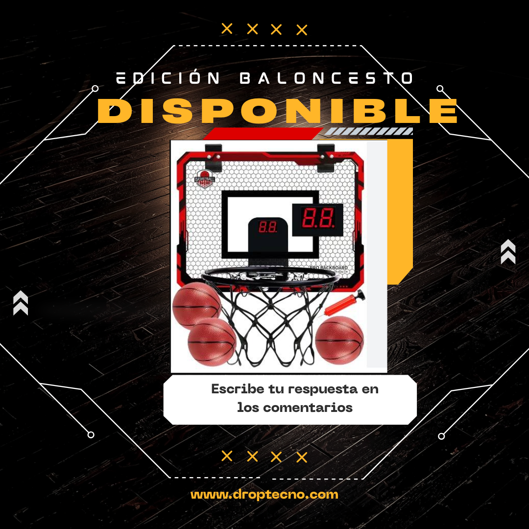 Mini Canasta de Baloncesto con Marcador Electrónico